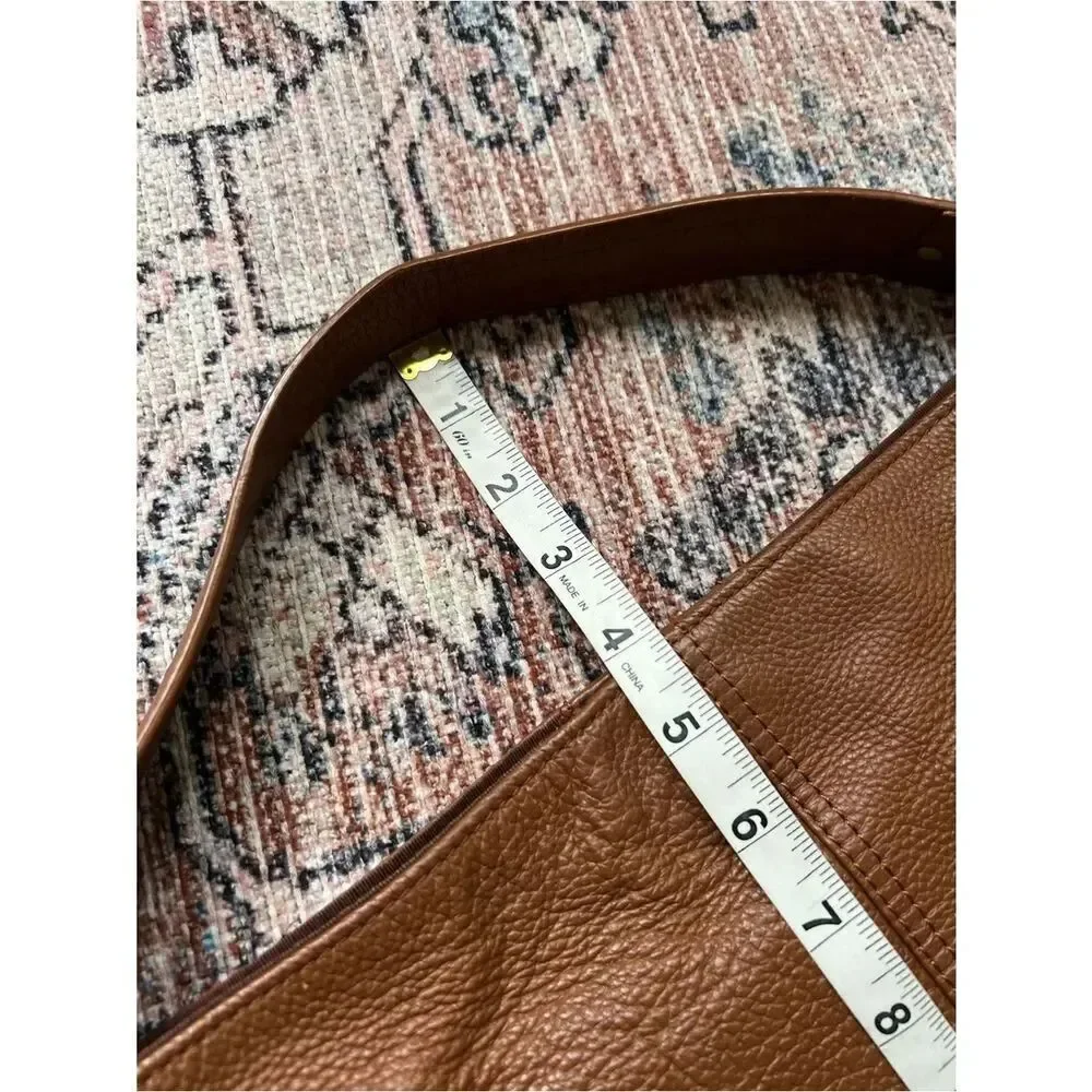 KOOBA Pebbled Leather Hobo Bag Luggage Brown Genuine Leather Purse